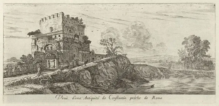 Framed Print : Veue d'une Antiquité de Constantin proche de Rome, 1640-1660. Creator: Israel Silvestre Framed Print : Veue d'une Antiquité de Constantin proche de Rome, 1640-1660. Creator: Israel Silvestre