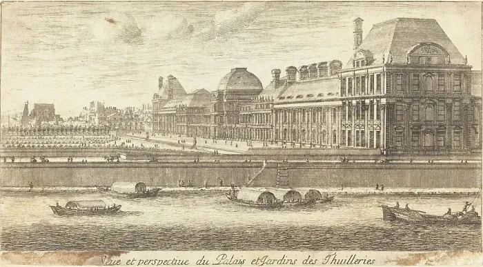 Framed Print : Veue et Perspectiue du Palais et Jardins des Thuilleries, 1650 / 1655. Creator: Israel Silvestre Framed Print : Veue et Perspectiue du Palais et Jardins des Thuilleries, 1650 / 1655. Creator: Israel Silvestre
