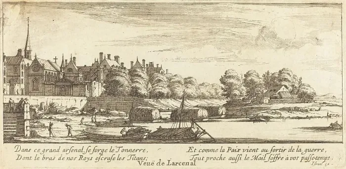 Framed Print : Veue de Larcenal, 1655. Creator: Israel Silvestre Framed Print : Veue de Larcenal, 1655. Creator: Israel Silvestre