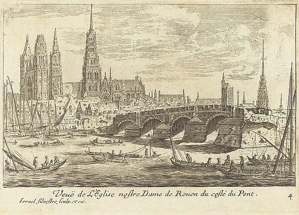 Veue de l'Eglise nostre Dame de Rouen, 1664. Creator: Israel Silvestre