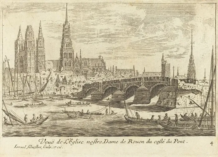 Framed Print : Veue de l'Eglise nostre Dame de Rouen, 1664. Creator: Israel Silvestre Framed Print : Veue de l'Eglise nostre Dame de Rouen, 1664. Creator: Israel Silvestre