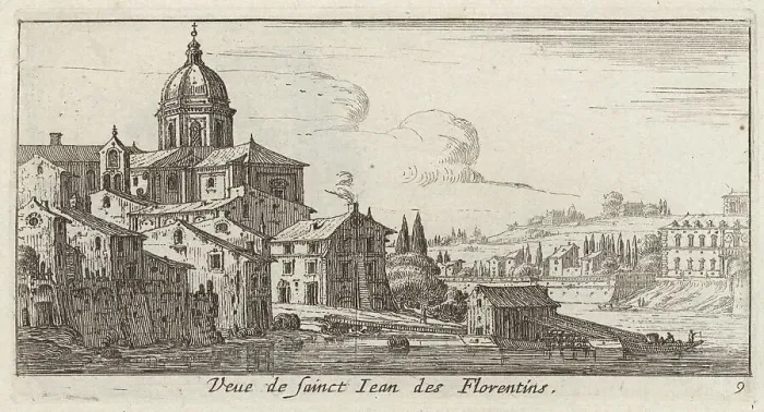 Framed Print : Veue de sainct Jean des Florentins, 1640-1660. Creator: Israel Silvestre Framed Print : Veue de sainct Jean des Florentins, 1640-1660. Creator: Israel Silvestre