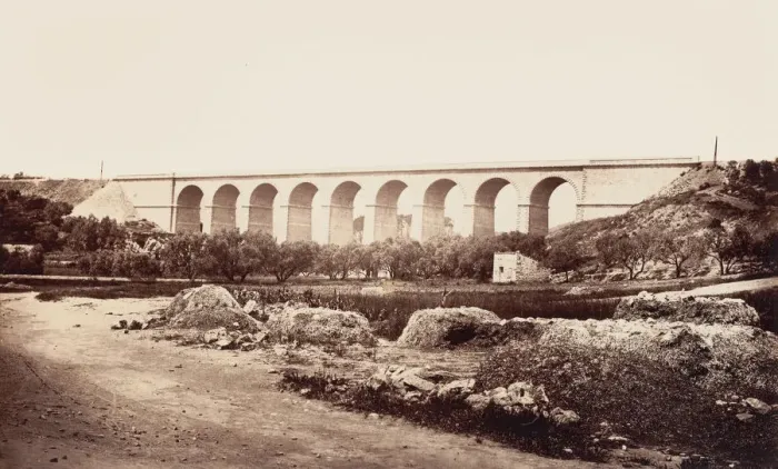 Framed Print : Viaduc de Bandol, 1859 or after. Creator: Edouard Baldus Framed Print : Viaduc de Bandol, 1859 or after. Creator: Edouard Baldus