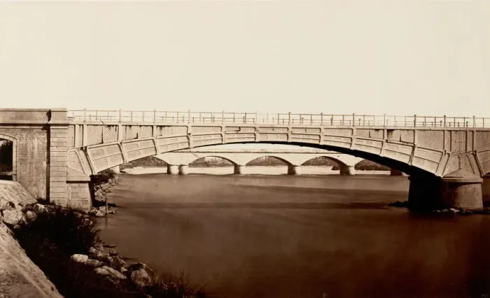 Framed Print : Viaduc de l Iser, ca. 1861. Creator: Edouard Baldus Framed Print : Viaduc de l Iser, ca. 1861. Creator: Edouard Baldus