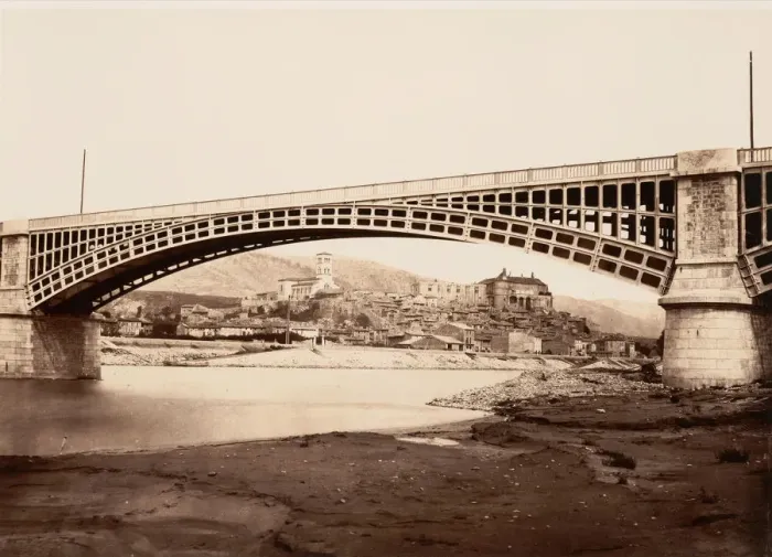 Framed Print : Viaduc de la Voulte, 1861 or after. Creator: Edouard Baldus Framed Print : Viaduc de la Voulte, 1861 or after. Creator: Edouard Baldus