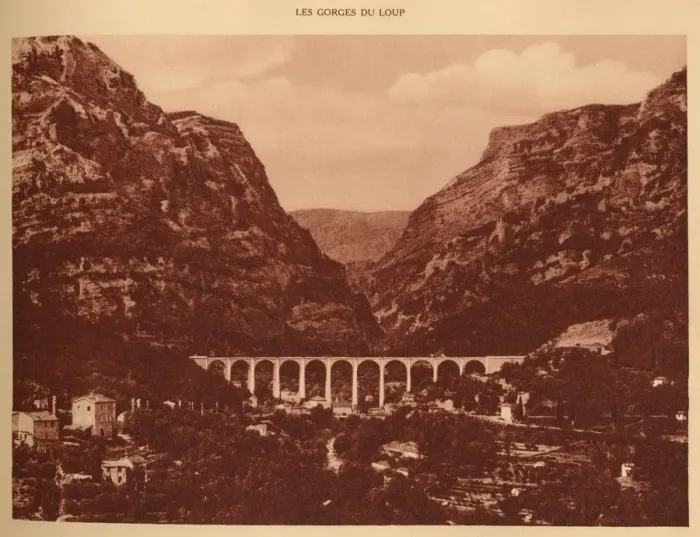 Framed Print : The Viaduct and the access to the Gorges, 1930. Creator: Unknown Framed Print : The Viaduct and the access to the Gorges, 1930. Creator: Unknown