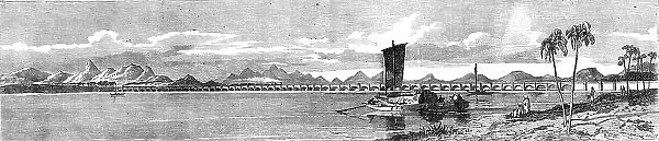 Viaduct on the Madras Railway across the River Poiney, in Arcot, 1857. Creator: Unknown