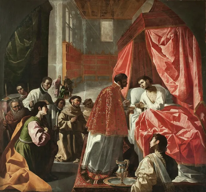 Framed Print : Viaticum of Saint Bonaventure, Second Half of the 17th century. Creator: Zurbaran, Francisco, de (1598-1664) Framed Print : Viaticum of Saint Bonaventure, Second Half of the 17th century. Creator: Zurbaran, Francisco, de (1598-1664)