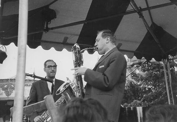 Vic Ash and Harry Klein, Beaulieu Jazz Festival, Hampshire, 1960. Creator: Brian Foskett