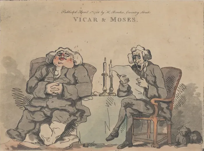 Framed Print : Vicar & Moses, April 1, 1786. April 1, 1786. Creator: Thomas Rowlandson Framed Print : Vicar & Moses, April 1, 1786. April 1, 1786. Creator: Thomas Rowlandson