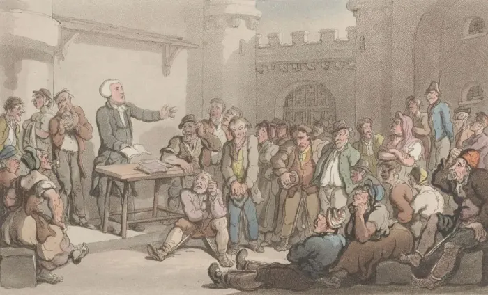 Framed Print : The Vicar Preaching to the Prisoners, from The Vicar of Wakefield, May 1