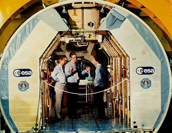 Vice President Bush with Spacelab Astronauts, Florida, USA, 1982. Creator: NASA