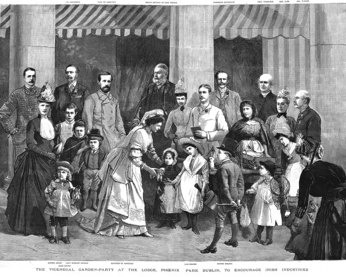 Framed Print : The Viceregal garden-party at the Lodge, Phoenix Park, Dublin, 1886. Creator: Unknown Framed Print : The Viceregal garden-party at the Lodge, Phoenix Park, Dublin, 1886. Creator: Unknown