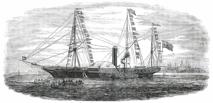 Framed Print : The Viceroy, at Anchor in the Roads at Galway Bay, 1850. Creator: Unknown. The Viceroy, at Anchor in the Roads at Galway Bay, 1850. Creator: Unknown Framed Print : The Viceroy, at Anchor in the Roads at Galway Bay, 1850. Creator: Unknown. The Viceroy, at Anchor in the Roads at Galway Bay, 1850. Creator: Unknown