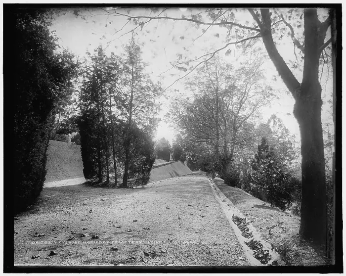 Framed Print : Vicksburg National Cemetery, between 1880 and 1897. Creator: William H. Jackson Framed Print : Vicksburg National Cemetery, between 1880 and 1897. Creator: William H. Jackson