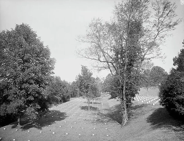 Vicksburg National Cemetery, terraces, between 1880 and 1897. Creator: William H. Jackson