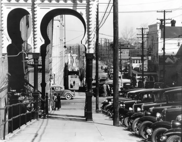 Framed Print : Vicksburg street, Mississippi, 1936. Creator: Walker Evans Framed Print : Vicksburg street, Mississippi, 1936. Creator: Walker Evans