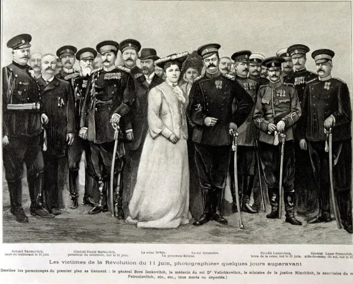 Framed Print : Victims of Serbian revolution on 11th of june, 1903, engraving of the Illustration Framed Print : Victims of Serbian revolution on 11th of june, 1903, engraving of the Illustration