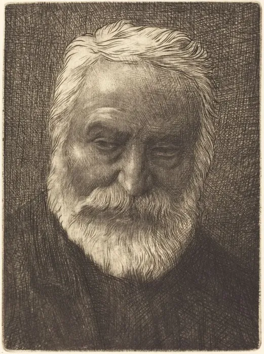 Framed Print : Victor Hugo, 2nd plate. Creator: Alphonse Legros Framed Print : Victor Hugo, 2nd plate. Creator: Alphonse Legros