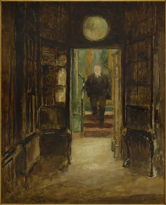 Framed Print : Victor Hugo descendant de son cabinet de travail à Hauteville House, c.1880. Creator: Georges-Victor Hugo Framed Print : Victor Hugo descendant de son cabinet de travail à Hauteville House, c.1880. Creator: Georges-Victor Hugo