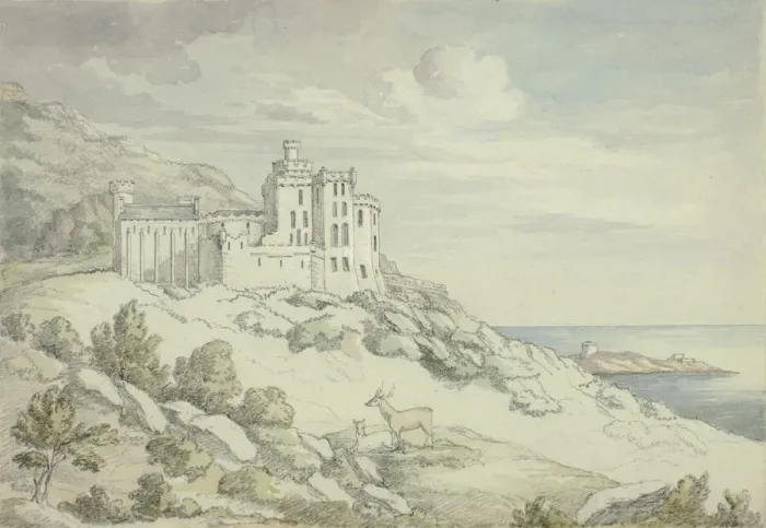 Framed Print : Victoria Castle, 1843. Creator: Elizabeth Murray Framed Print : Victoria Castle, 1843. Creator: Elizabeth Murray