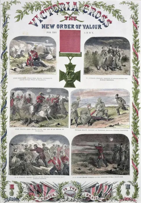 Framed Print : Victoria Cross, the New Order of Valour for the Army, c1857 Framed Print : Victoria Cross, the New Order of Valour for the Army, c1857