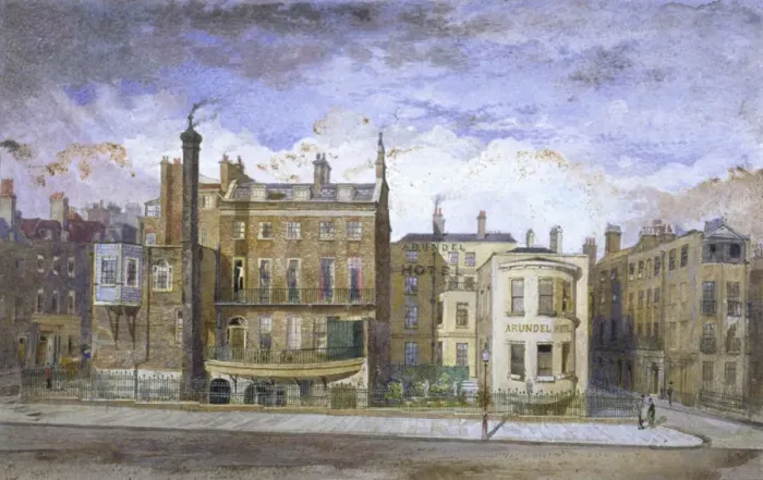 Framed Print : Victoria Embankment, Westminster, London, 1881. Artist: John Crowther Framed Print : Victoria Embankment, Westminster, London, 1881. Artist: John Crowther