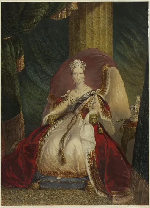 Framed Print : Victoria, Queen of Great Britain, India, etc. c. 1859. Creator: George Baxter Framed Print : Victoria, Queen of Great Britain, India, etc. c. 1859. Creator: George Baxter
