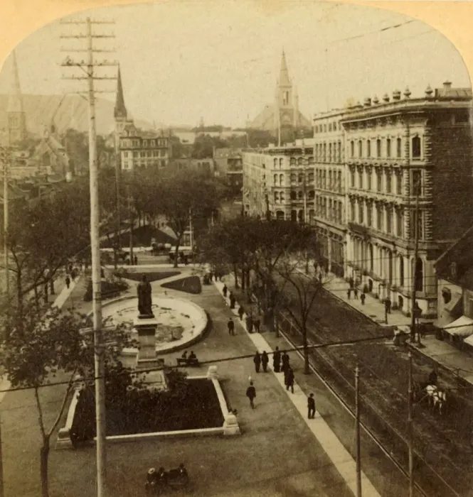 Framed Print : Victoria Square, Montreal, Canada, 1904. Creator: Unknown