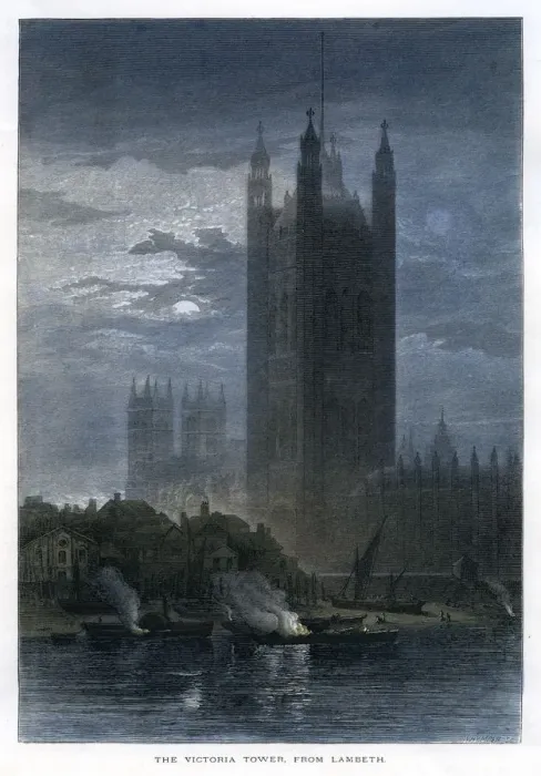 Framed Print : The Victoria Tower, from Lambeth
