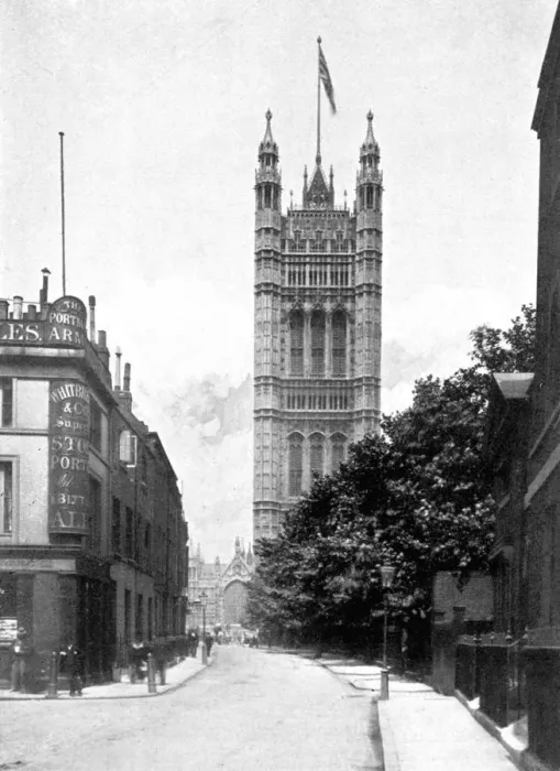 Framed Print : The Victoria Tower, Palace of Westminster, London, c1905 Framed Print : The Victoria Tower, Palace of Westminster, London, c1905