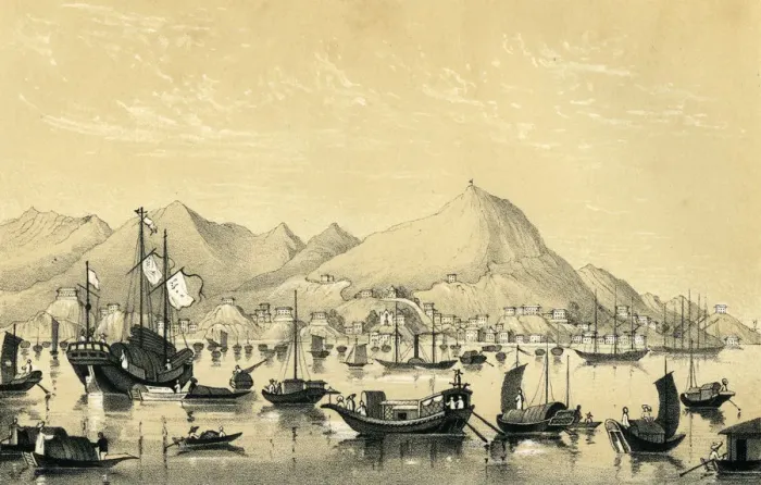 Framed Print : Victoria Town, Hong Kong Island, 1847 Framed Print : Victoria Town, Hong Kong Island, 1847