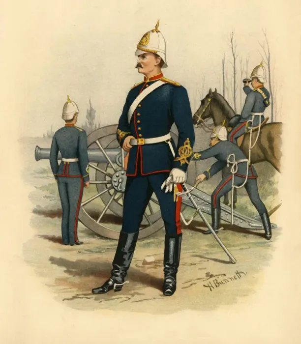 Framed Print : Victorian Artillery, 1890. Creator: Godfrey Douglas Giles Framed Print : Victorian Artillery, 1890. Creator: Godfrey Douglas Giles