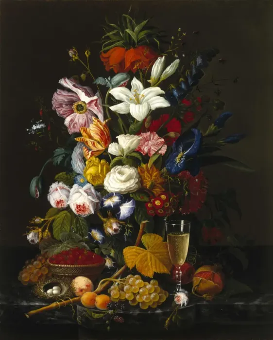 Framed Print : Victorian Bouquet, c. 1850. Artist: Roesen, Severin (1816-after 1872) Framed Print : Victorian Bouquet, c. 1850. Artist: Roesen, Severin (1816-after 1872)