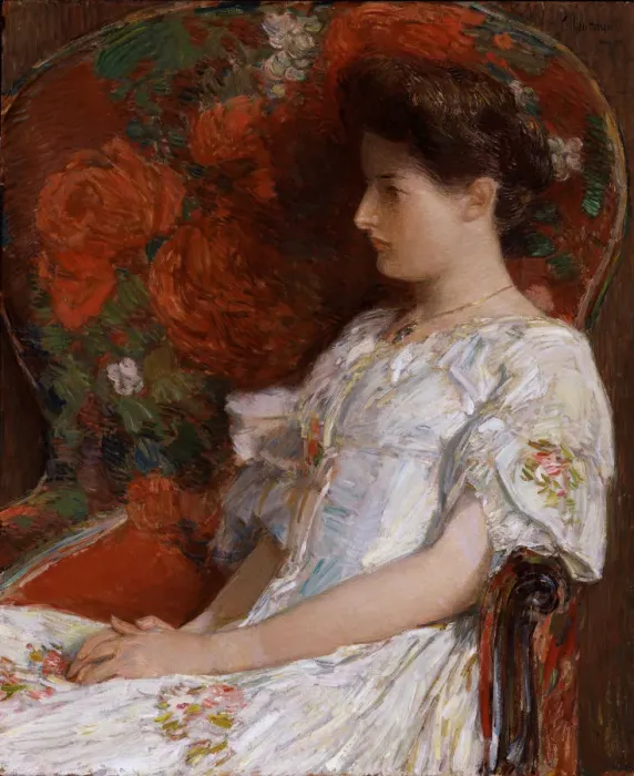 Framed Print : The Victorian Chair, 1906. Artist: Hassam, Childe (1859-1935) Framed Print : The Victorian Chair, 1906. Artist: Hassam, Childe (1859-1935)