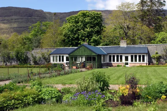 Framed Print : Victorian walled garden, The Potting Shed cafe and restaurant, Applecross, Scotland Framed Print : Victorian walled garden, The Potting Shed cafe and restaurant, Applecross, Scotland