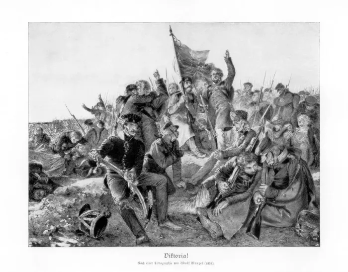 Framed Print : Victory!, (1836), 1900. Artist: Adolph Menzel Framed Print : Victory!, (1836), 1900. Artist: Adolph Menzel