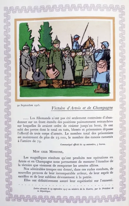 Framed Print : Victory in Artois and Champagne, 30th September 1915, (1919). Artist: Andre Helle Framed Print : Victory in Artois and Champagne, 30th September 1915, (1919). Artist: Andre Helle