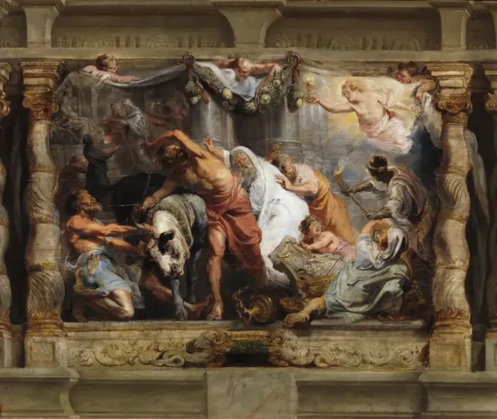 Framed Print : The Victory of Eucharistic Truth over Heresy, c. 1626. Creator: Rubens, Pieter Paul (1577-1640) Framed Print : The Victory of Eucharistic Truth over Heresy, c. 1626. Creator: Rubens, Pieter Paul (1577-1640)