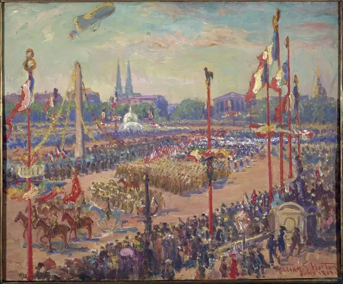 Framed Print : Victory parade, Place de la Concorde, November 11, 1919, 8th arrondissement. Creator: Unknown Framed Print : Victory parade, Place de la Concorde, November 11, 1919, 8th arrondissement. Creator: Unknown