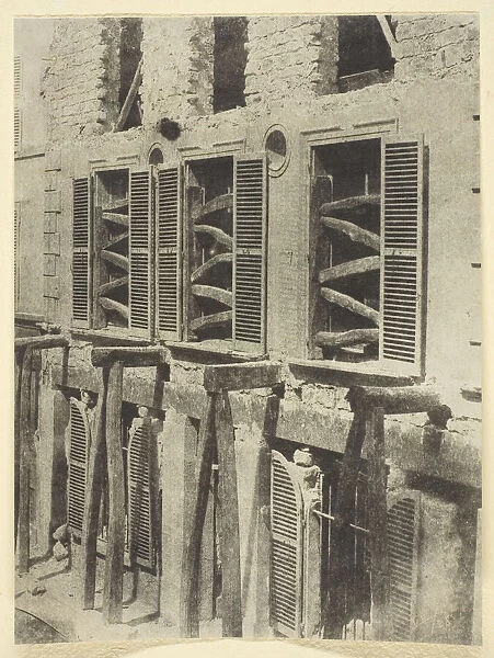 Vieille Maison en Restauration, 1842  /  50, printed 1965. Creator: Hippolyte Bayard