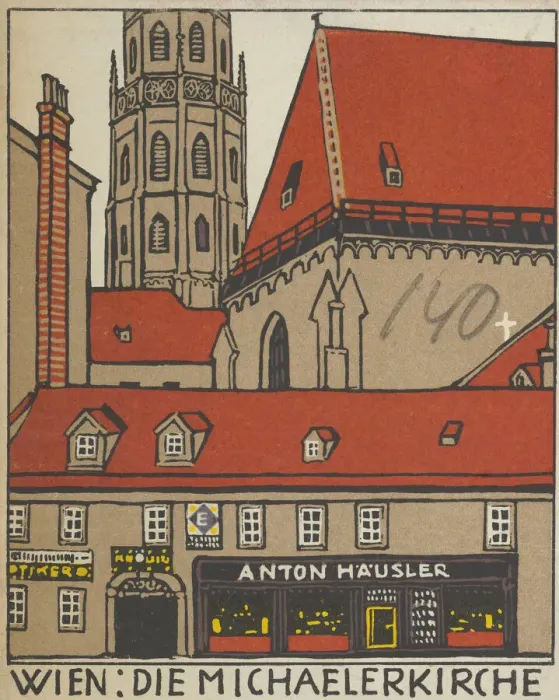 Framed Print : Vienna: St. Michaels Church (Wien: Die Michaelerkirche), 1908. Creator: Urban Janke Framed Print : Vienna: St. Michaels Church (Wien: Die Michaelerkirche), 1908. Creator: Urban Janke