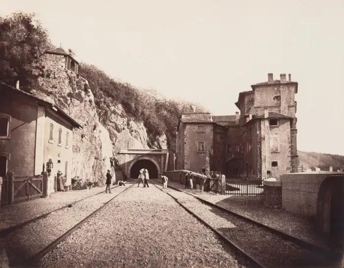 Framed Print : Vienne, Souterrain, ca. 1861. Creator: Edouard Baldus Framed Print : Vienne, Souterrain, ca. 1861. Creator: Edouard Baldus