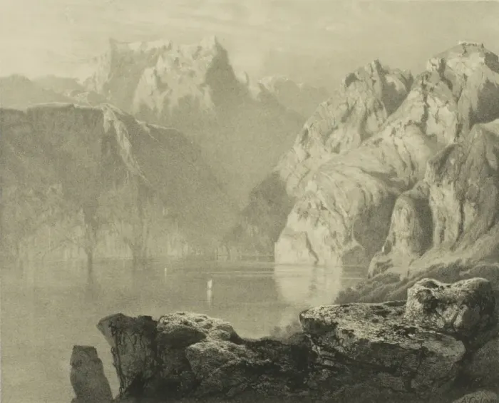 Framed Print : Vier Waldstaettersee, n. d. Creator: Alexandre Calame Framed Print : Vier Waldstaettersee, n. d. Creator: Alexandre Calame