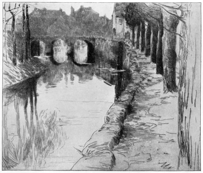 Framed Print : Vieux Canal, 1898. Artist: Albert Baertsoen Framed Print : Vieux Canal, 1898. Artist: Albert Baertsoen