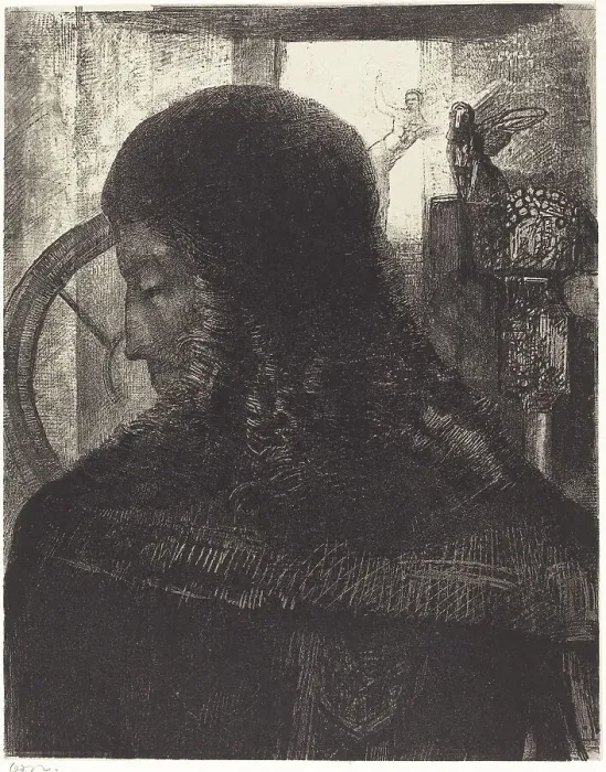 Framed Print : Vieux Chevalier (Old Knight), 1896. Creator: Odilon Redon Framed Print : Vieux Chevalier (Old Knight), 1896. Creator: Odilon Redon