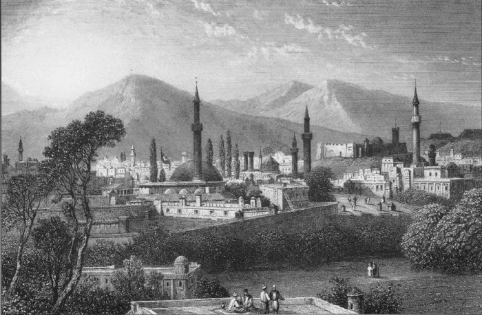 Framed Print : Viev of Erzurum, 1878. Artist: Willmore, Arthur (1814-1888)