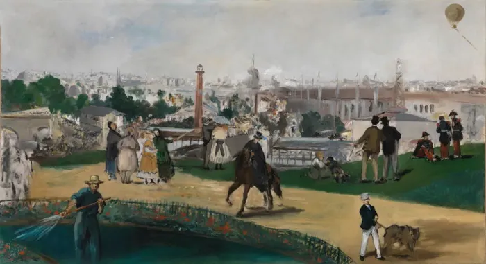 Framed Print : A View of the 1867 Exposition Universelle in Paris (Vue de L?Exposition Universelle de 1867). Artist: Manet, Edouard (1832-1883) Framed Print : A View of the 1867 Exposition Universelle in Paris (Vue de L?Exposition Universelle de 1867). Artist: Manet, Edouard (1832-1883)