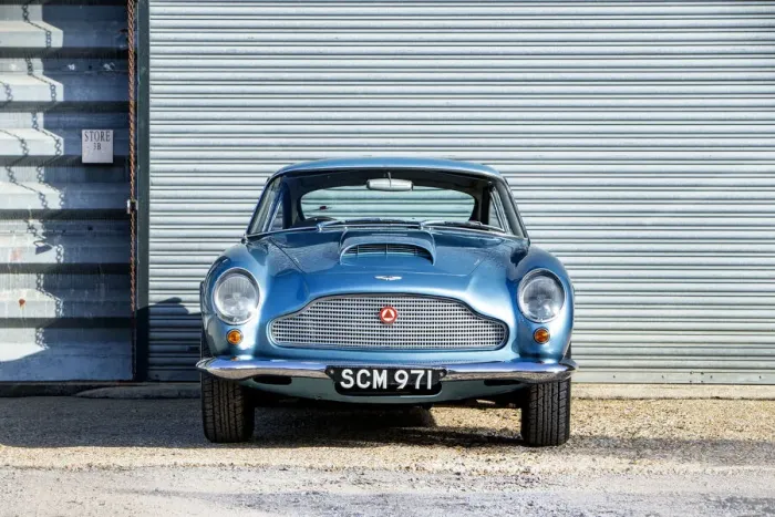 Framed Print : Front view of a 1961 Aston Martin DB4 GT SWB lightweight. Creator: Unknown Framed Print : Front view of a 1961 Aston Martin DB4 GT SWB lightweight. Creator: Unknown