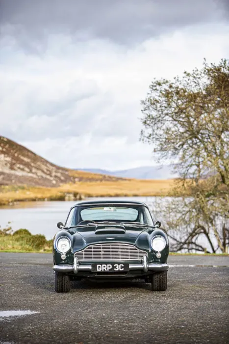 Framed Print : Front view of a 1965 Aston Martin DB5. Creator: Unknown Framed Print : Front view of a 1965 Aston Martin DB5. Creator: Unknown